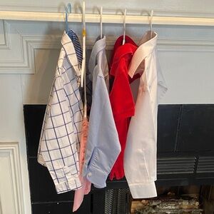 Tommy Hilfiger Red and White Kids Button-Up Shirt